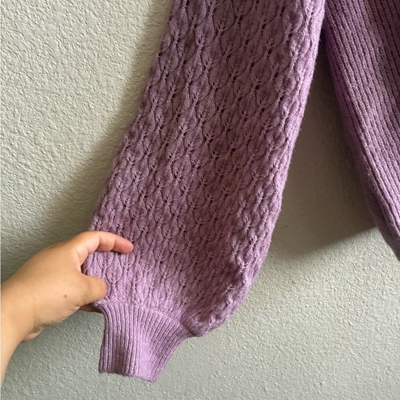 Lane Bryant Classic Long-Sleeve Button-Front Pointelle-Sleeve Cardigan 26/28 - Picture 8 of 13